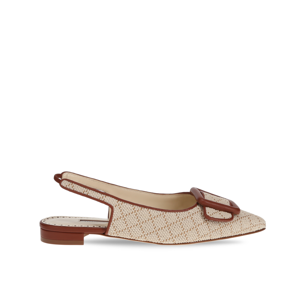 Manolo Blahnik et l’art de marcher : Paris comme carte personnelle 58 MAYLURABI RAFFIA BEIGE
