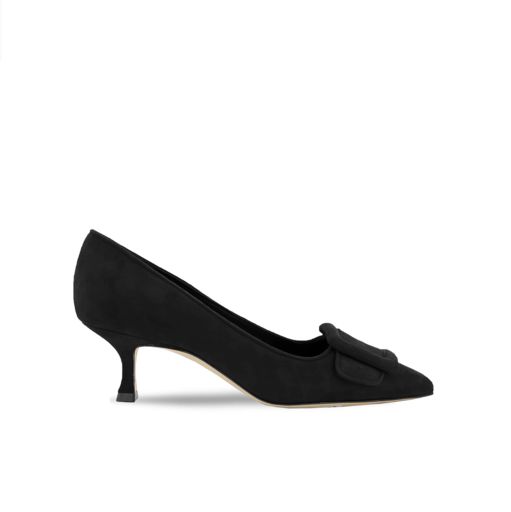 Manolo Blahnik et l’art de marcher : Paris comme carte personnelle 113 MAYSALEPUMP SUEDE BLACK