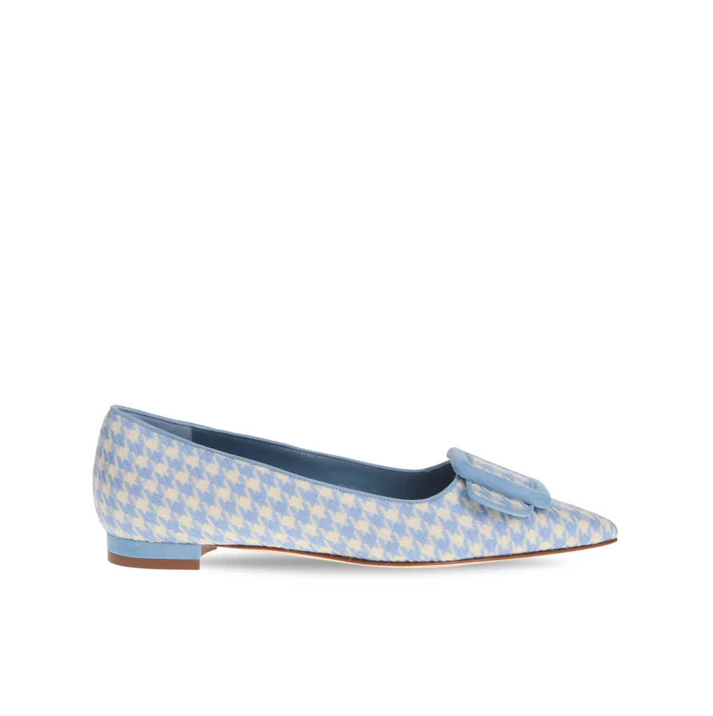 Manolo Blahnik et l’art de marcher : Paris comme carte personnelle 141 MAYSALEPUMPFLAT WOOL BLUE