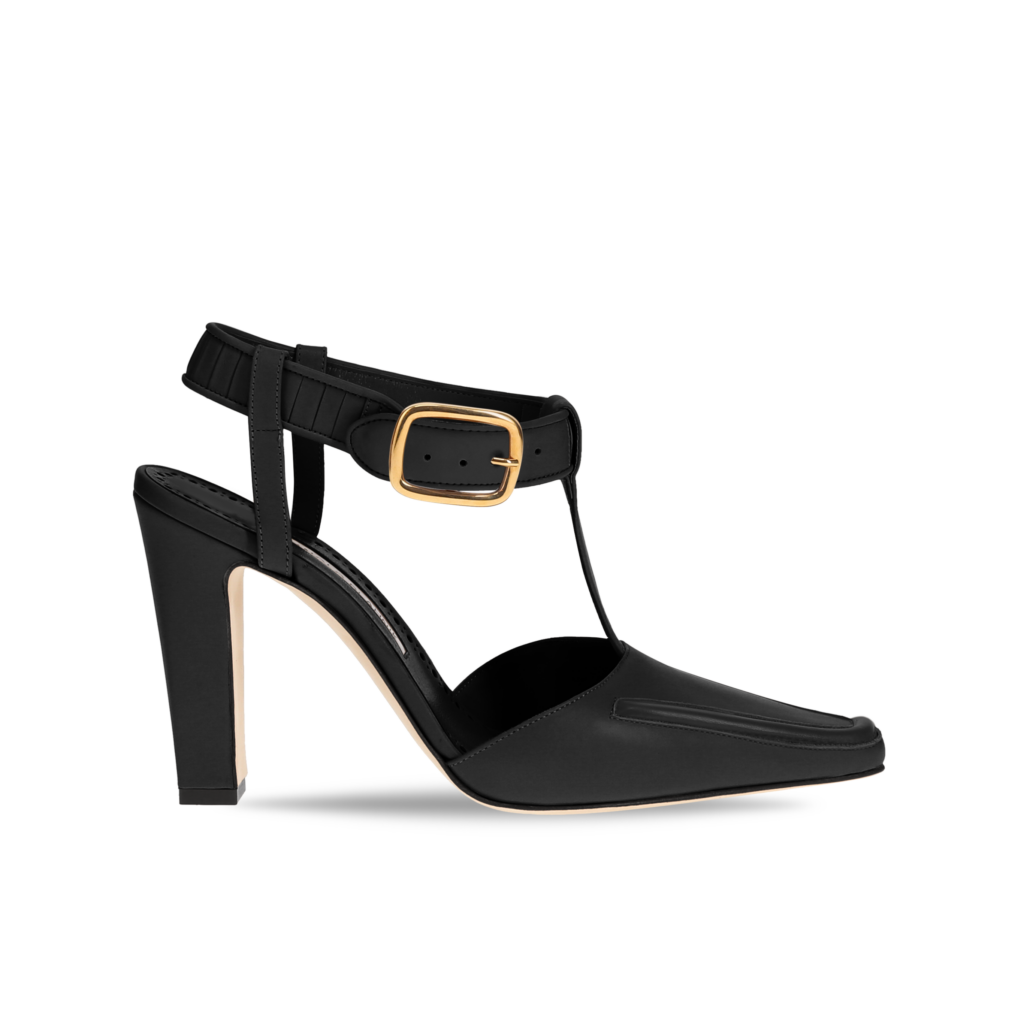 Manolo Blahnik et l’art de marcher : Paris comme carte personnelle 133 MELUSINA CALF BLACK