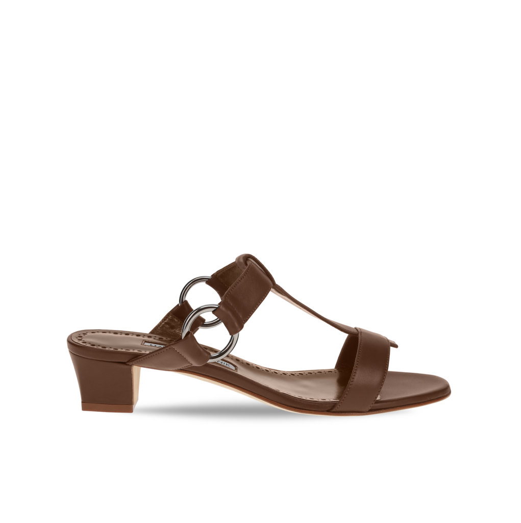 Manolo Blahnik et l’art de marcher : Paris comme carte personnelle 60 MIONAMU CALF BROWN