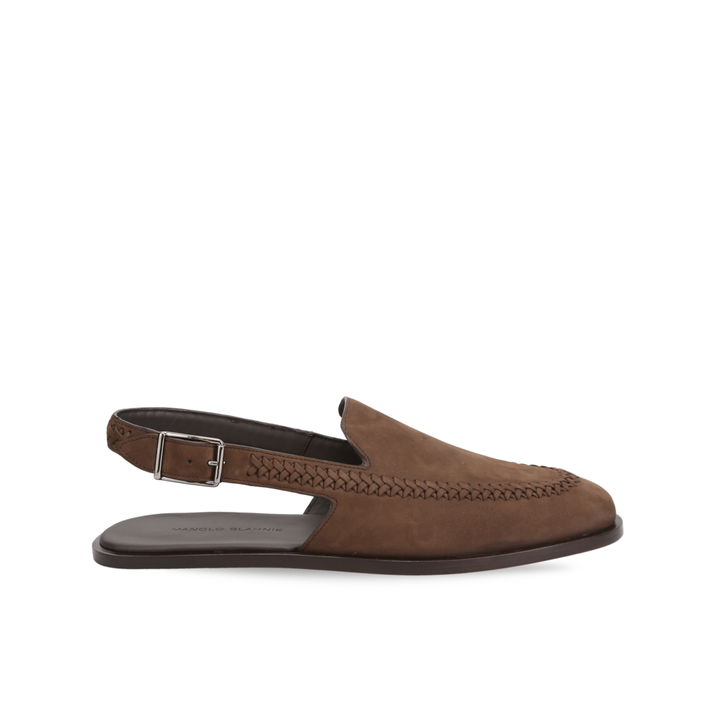Manolo Blahnik et l’art de marcher : Paris comme carte personnelle 25 PANAREA NUBUCK DARK BROWN