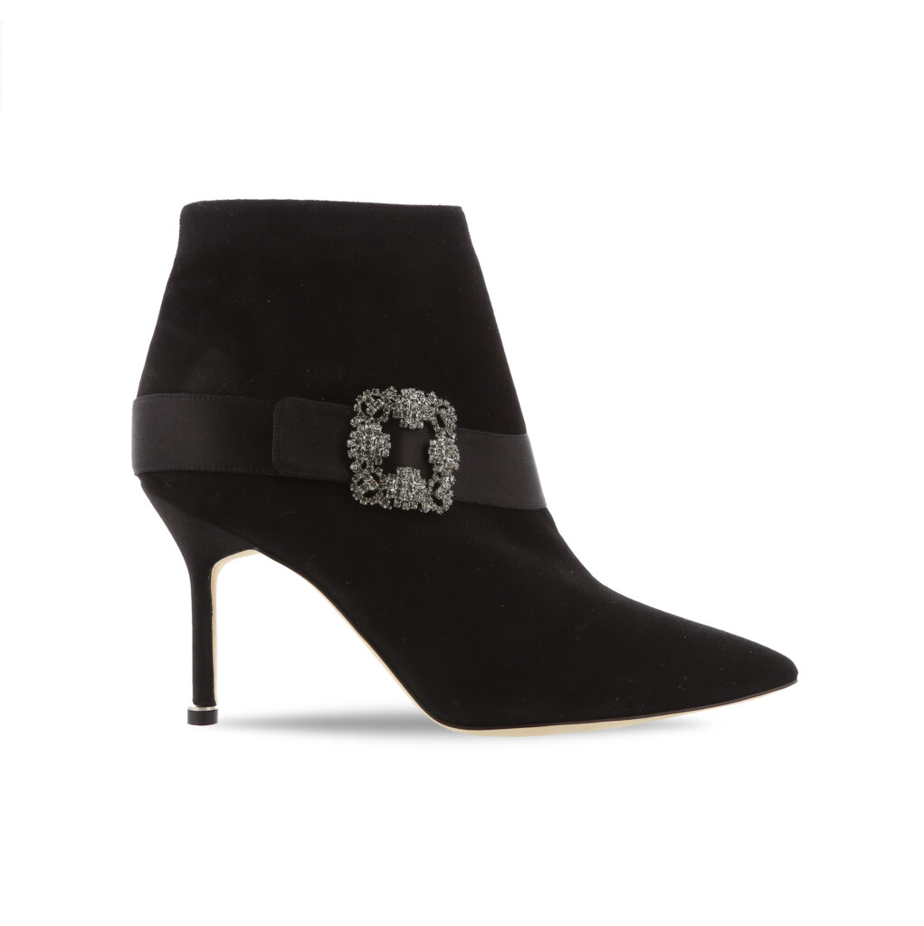 Manolo Blahnik et l’art de marcher : Paris comme carte personnelle 119 PLINIANU SUEDE BLACK