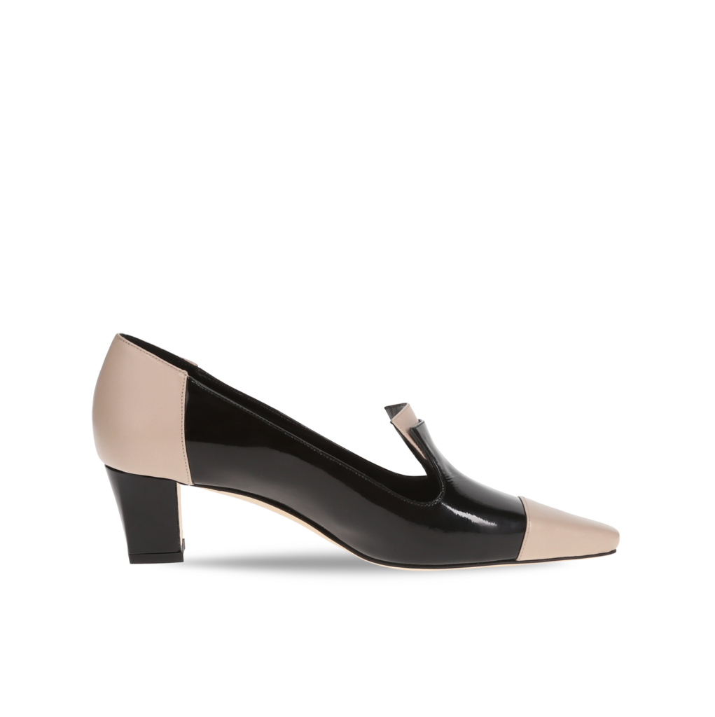 Manolo Blahnik et l’art de marcher : Paris comme carte personnelle 131 POLASTRON NAPPA NUDE BLACK
