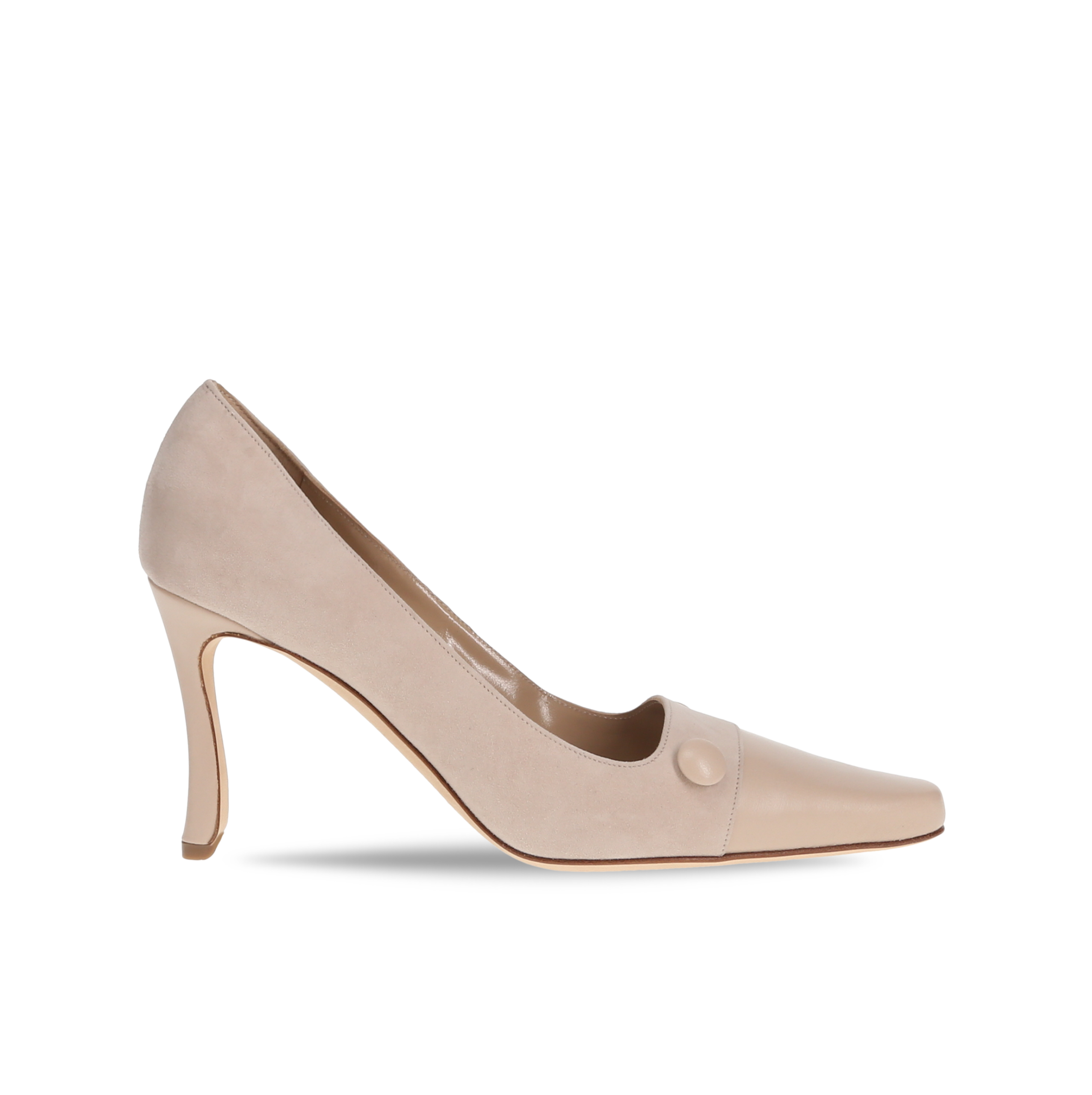 Manolo Blahnik et l’art de marcher : Paris comme carte personnelle 88 QUANTAPLA SUEDE NUDE scaled