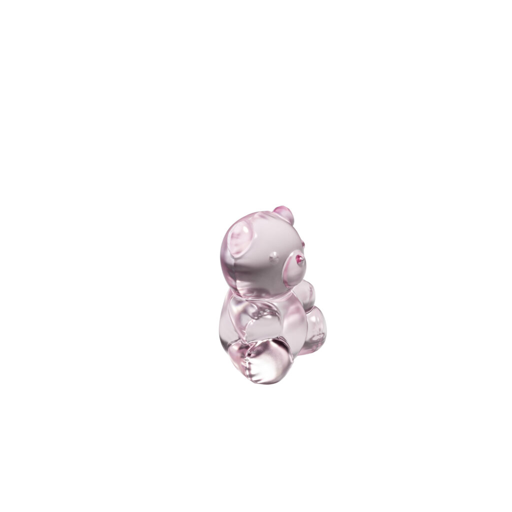 Air de Lalique Chapitre II : l'invisible sculpté 61 TEDDY AIR sculpture small size pink luster ©LALIQUE SA