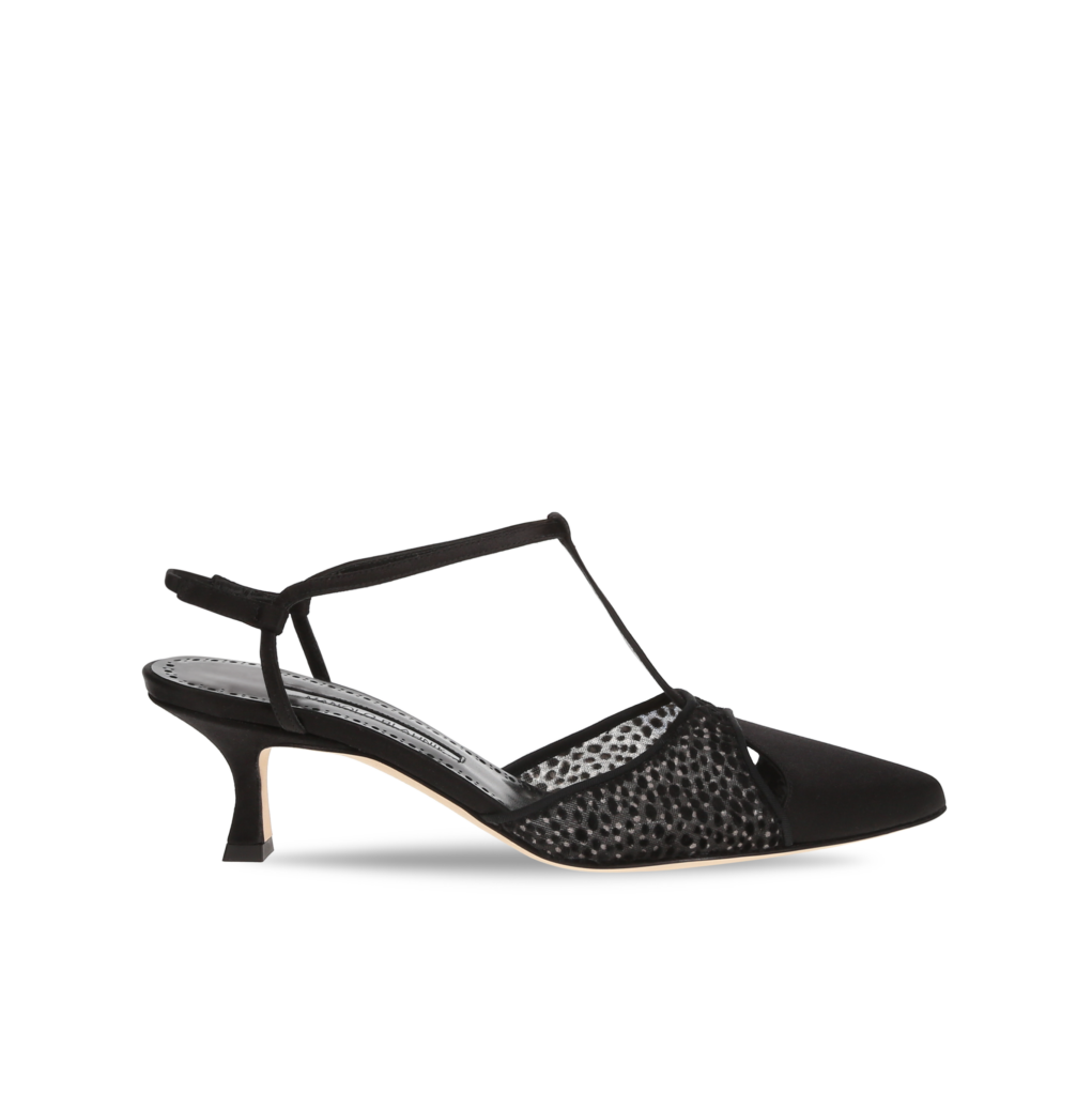 Manolo Blahnik et l’art de marcher : Paris comme carte personnelle 138 TURGIMODLA SATIN BLACK