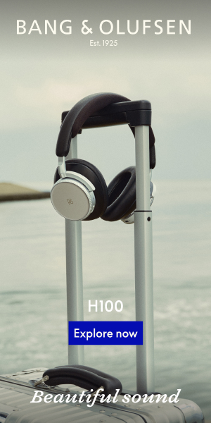 Bang & Olufsen : le son comme compagnon de voyage 64 Travel 2026 BP H100 Digital EN 300x600 Crop Headline Product name Logo 0101