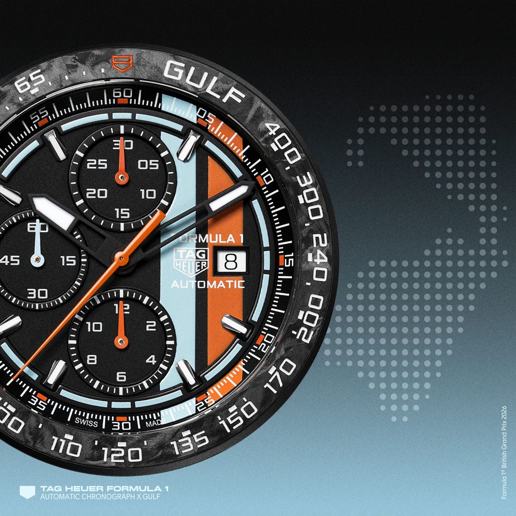 TAG Heuer × Gulf : la quatrième vie d'une icône 27 Web 2000px CBZ208B.BF0009 DIAL 1 1