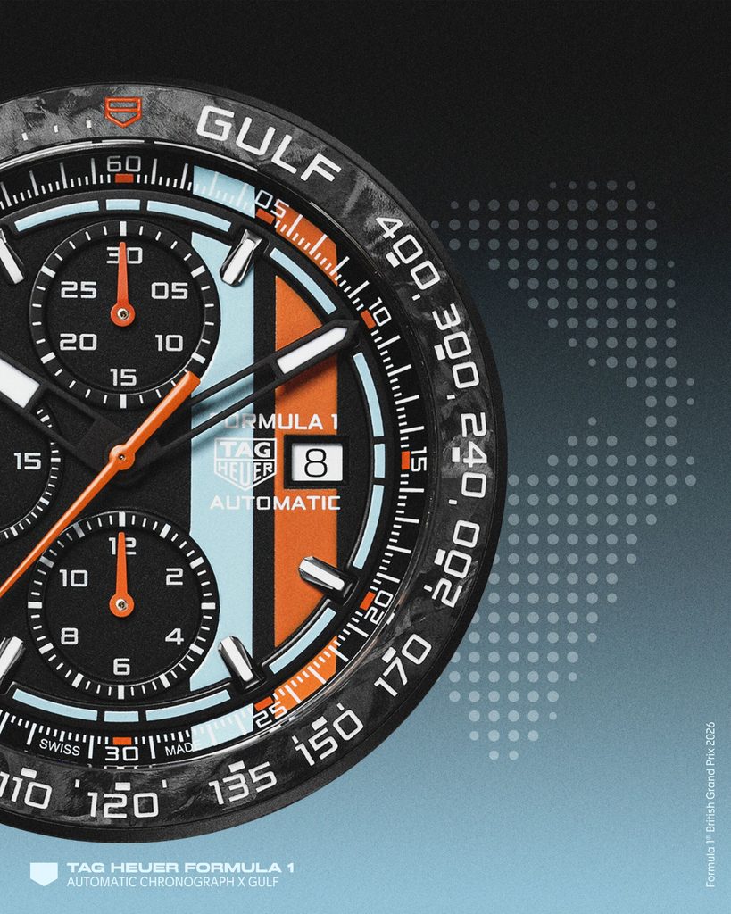 TAG Heuer × Gulf : la quatrième vie d'une icône 28 Web 2000px CBZ208B.BF0009 DIAL 4 5
