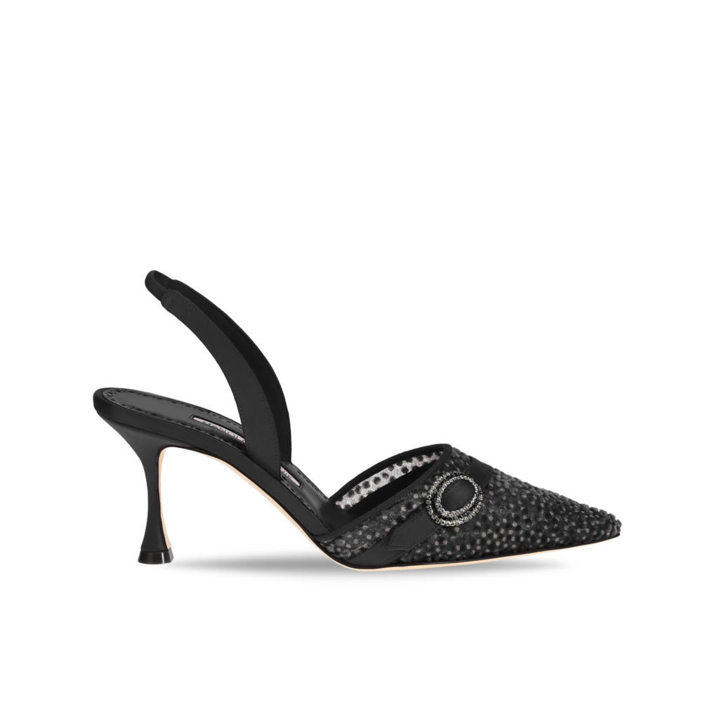 Manolo Blahnik et l’art de marcher : Paris comme carte personnelle 132 ZUTOSLI MESH BLACK
