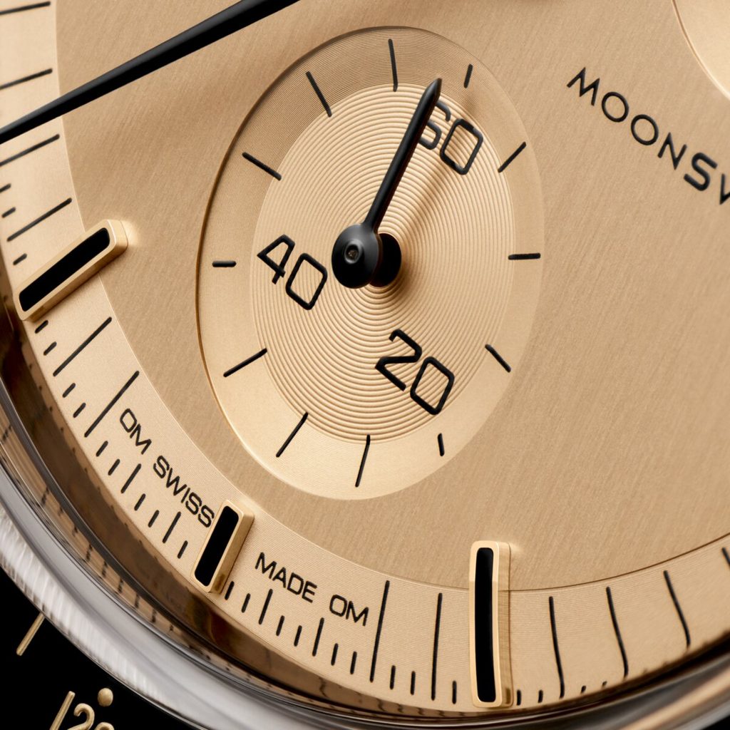 Onze grammes d'or pour rejouer 1969 30 sp01 26 Moonswatch 1969 SSX01B700 picture close up OM SD