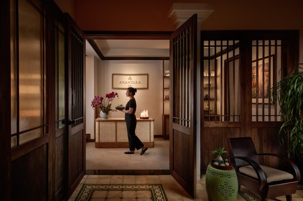 Anantara Hoi An Resort renoue avec la rivière Thu Bon, âme du Vietnam ancien 27 692841 Anantara Hoi An Resort Anantara Spa Entrance ad47ad original 1785927498