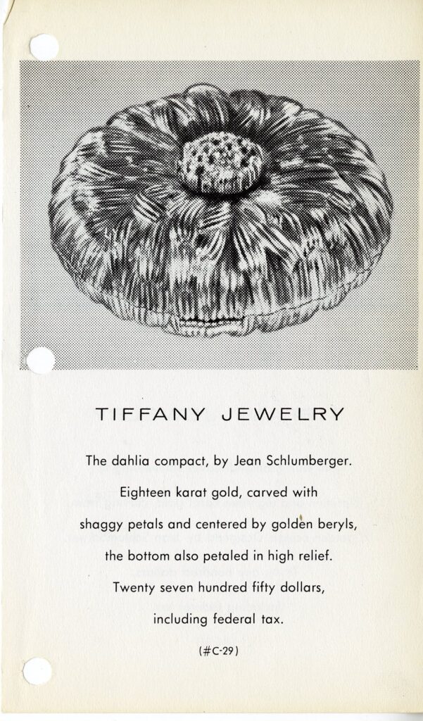Tiffany & Co. : l'oiseau de Schlumberger reprend son vol 59 EMBARGO 16 sept. 15h bb 1958 19