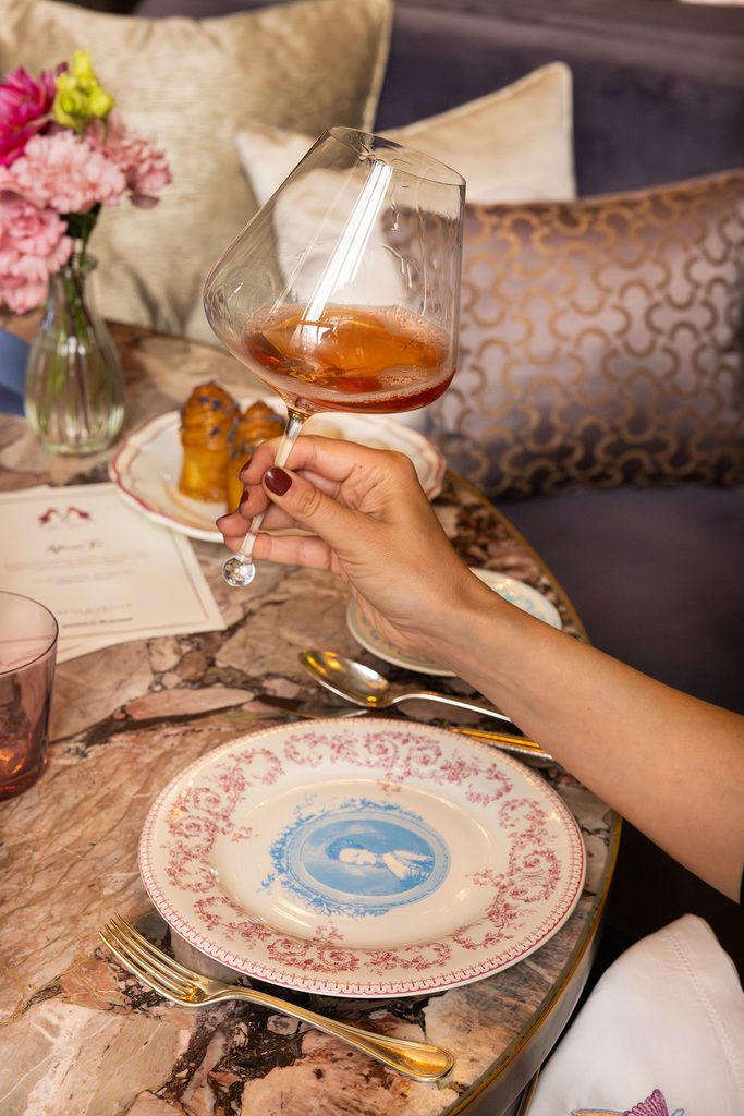 At the Crillon, Manolo Blahnik gives Marie-Antoinette’s afternoon tea a makeover 31 RWCRI Restaurant JardinDHiver Teatime Marie Antoinette ManoloBlahnikPartnership WineDetails