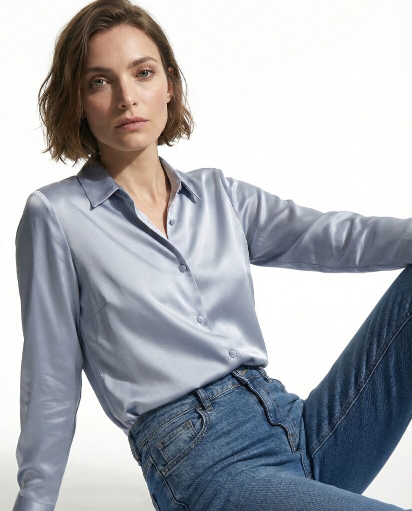 À Florence, la canicule a battu tous les records. Le tailleur, lui, a tenu bon 54 SS26 LB WOMAN LOOK 2.1 Meredith Kamper Studio Close up FRONT 007