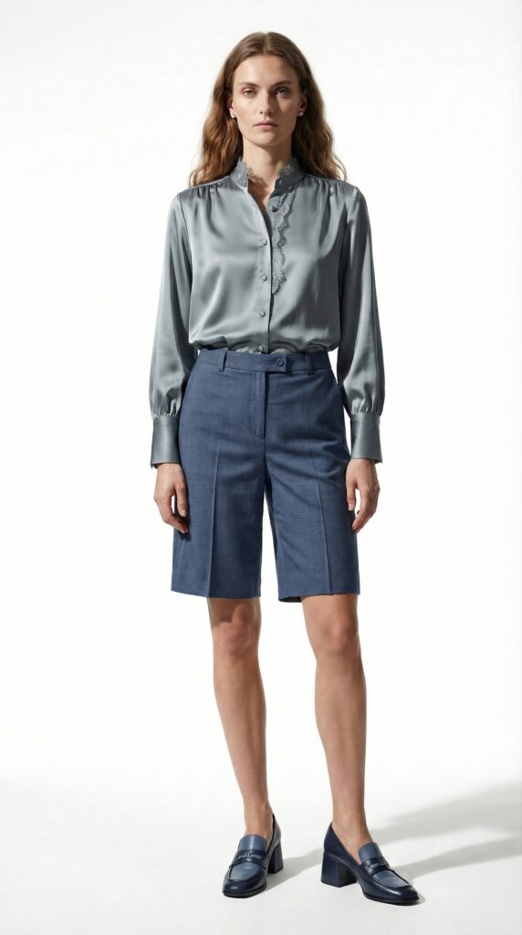 À Florence, la canicule a battu tous les records. Le tailleur, lui, a tenu bon 59 SS26 LB WOMAN LOOK 3.1 Wanda Lambert STUDIO BASIC FRONT 007