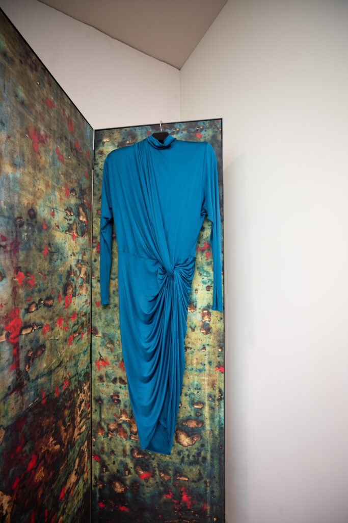 At Balmain, the window display depicts a disappearance 30 Saint Honore Closeup 3