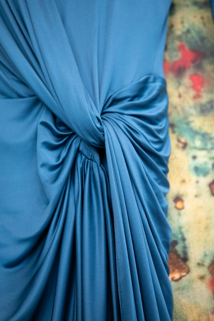 At Balmain, the window display depicts a disappearance 32 Saint Honore Closeup 5