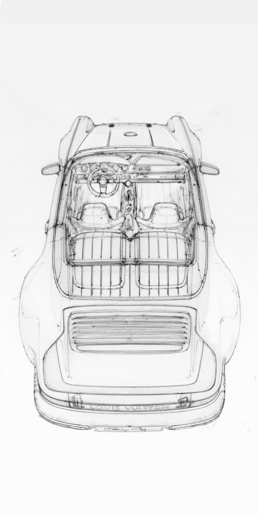 Louis Vuitton X Singer : quand l'automobile devient un terrain de savoir-faire 218 Sketch Porsche 911 Reimagined by Singer Classic Turbo 01