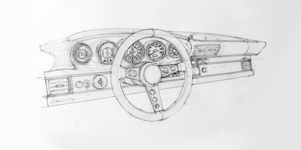 Louis Vuitton X Singer : quand l'automobile devient un terrain de savoir-faire 120 Sketch Porsche 911 Reimagined by Singer Classic 02