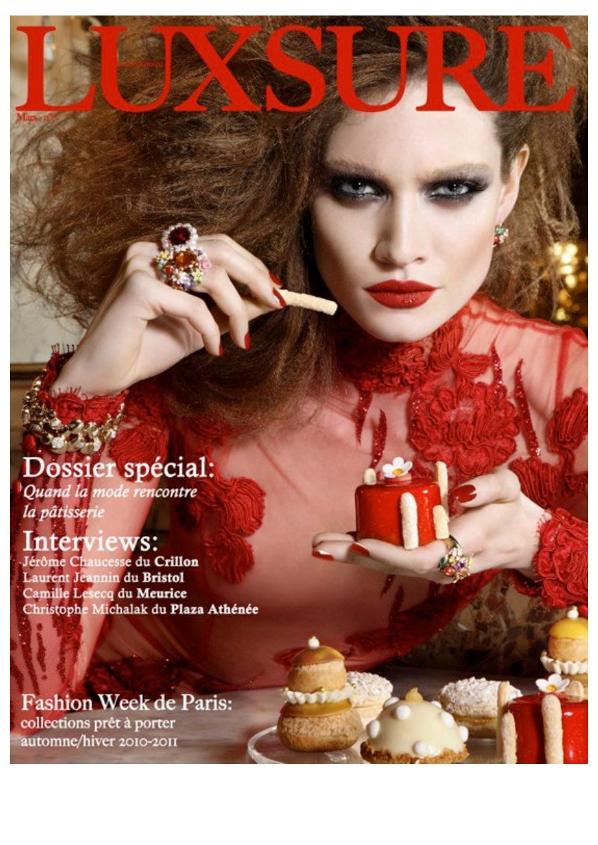 Archives Luxsure Magazine 26 Couverture de Luxsure Magazine numéro 7, mode et pâtisserie