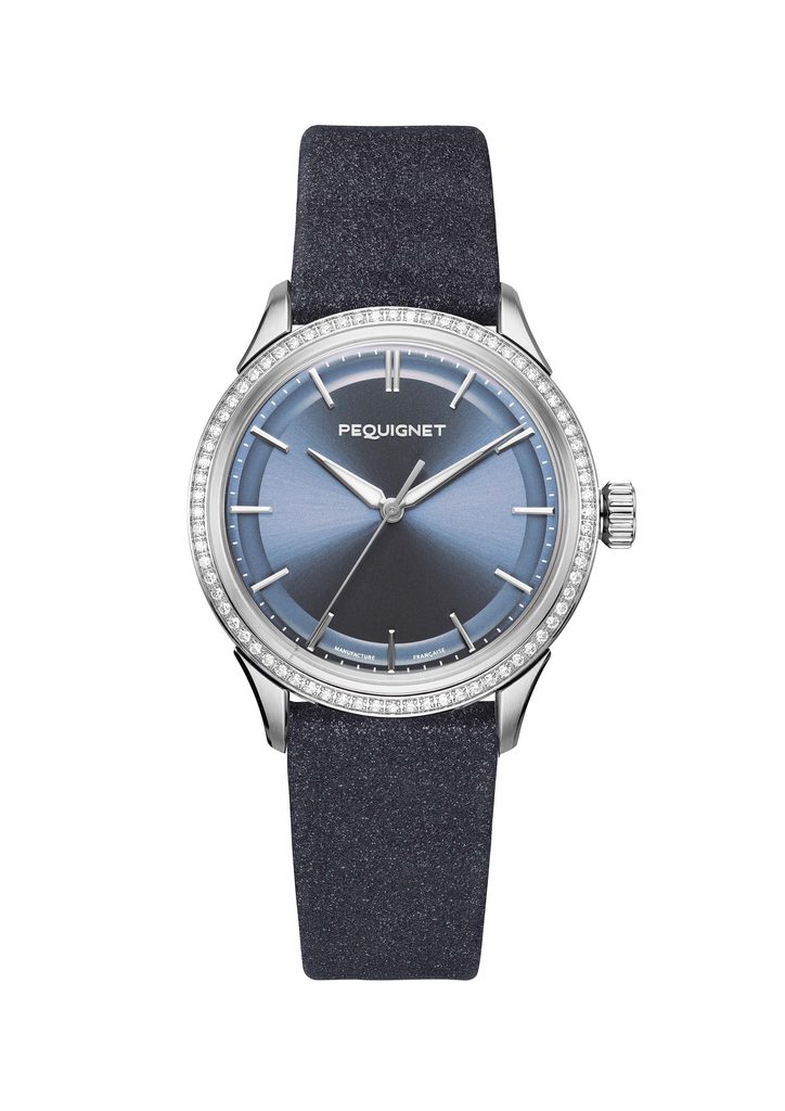 Pequignet ajoute 78 diamants à la Royale Paris pour un bleu glacier discret 25 9106319 1 bracelet caoutchouc bleu galaxy