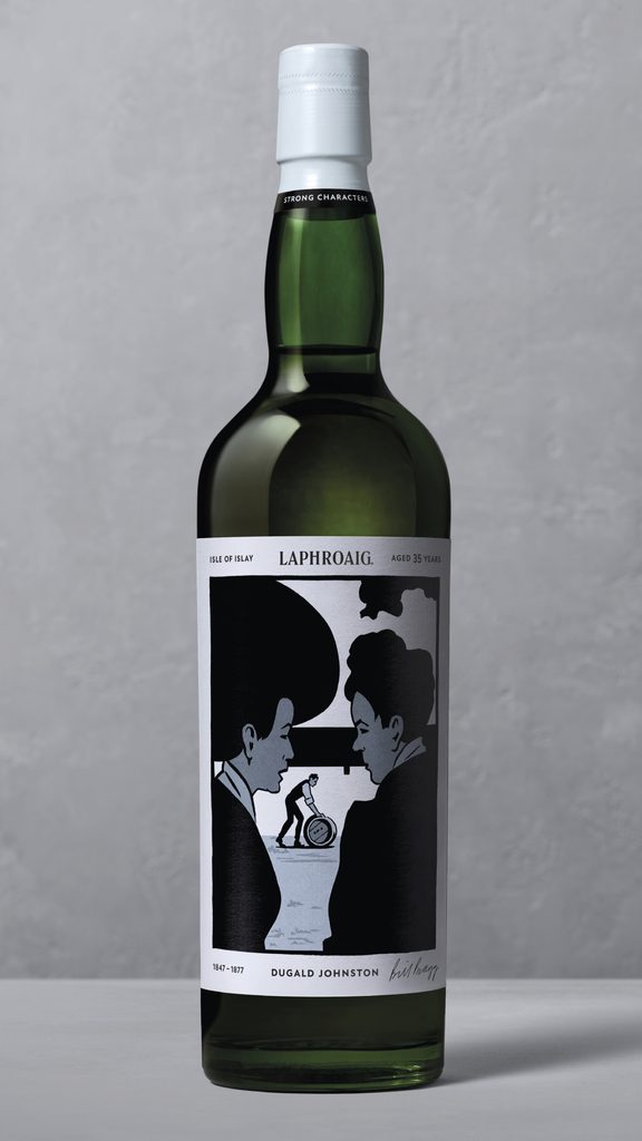 Laphroaig, trente-cinq ans dans le bois avant le récit 25 A 1 LP SC C2 Bottle Front 9x16 300dpi