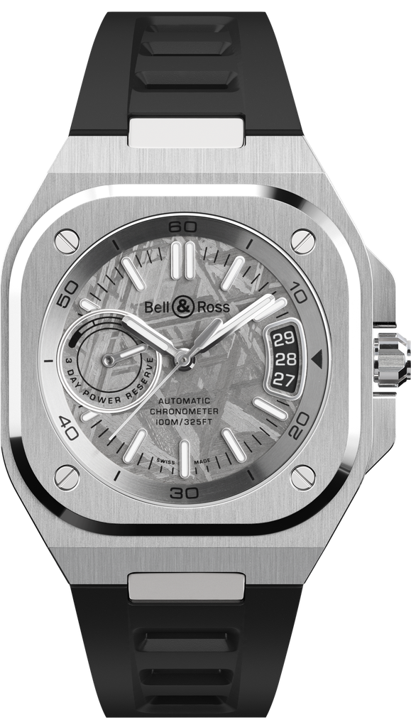 Bell & Ross BR-X5 Météorite : Cadran Muonionalusta et Calibre COSC 28 BRX5 METEORITE RUBBER