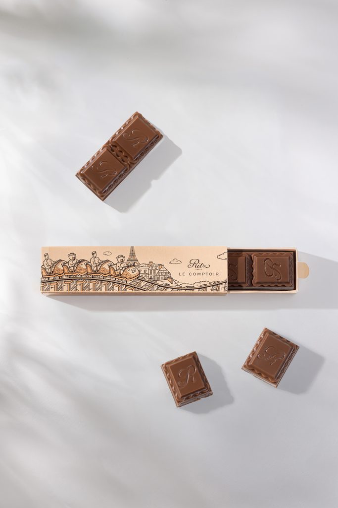 Le Ritz Paris met le chocolat à l'épreuve de ses signes 29 Barre caramel chocolat au lait Collection de Chocolats Ritz Paris Le Comptoir ©vincentnageotte