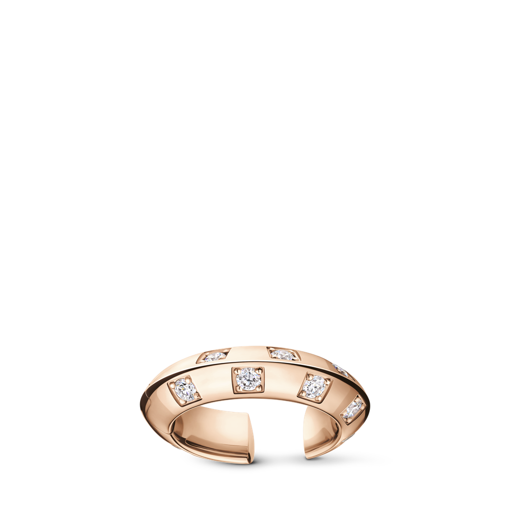 Le Damier de Louis Vuitton à l'épreuve du maillon 31 EARCUFF LE DAMIER DE LOUIS VUITTON EN OR ROSE ET DIAMANTS. LOUIS VUITTON JOAILLERIE