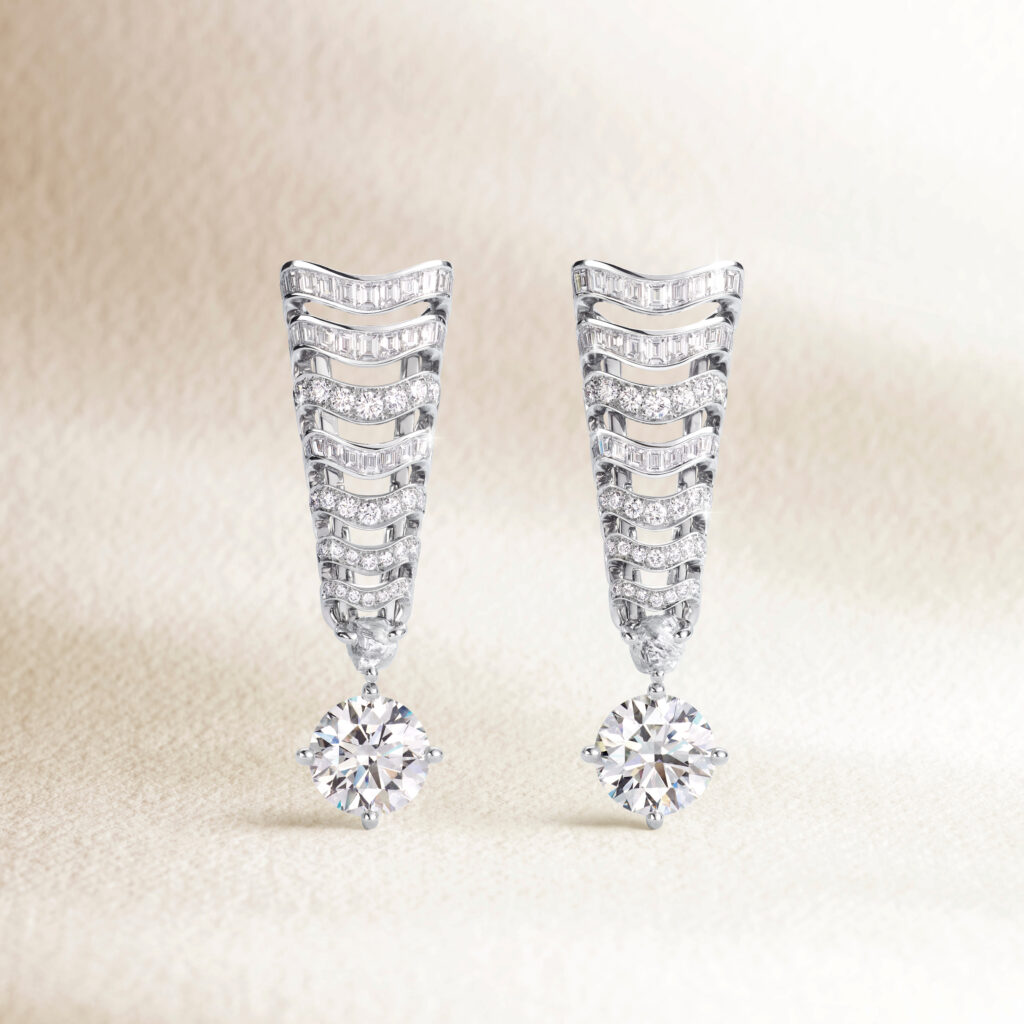 De Beers London : Vibrations fait de l’eau une matière joaillière 36 Earrings still life 1x1