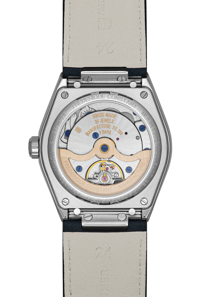 Frederique Constant loge la lune dans un boîtier sport-chic 76 FC 716BL3NH6 Back Web