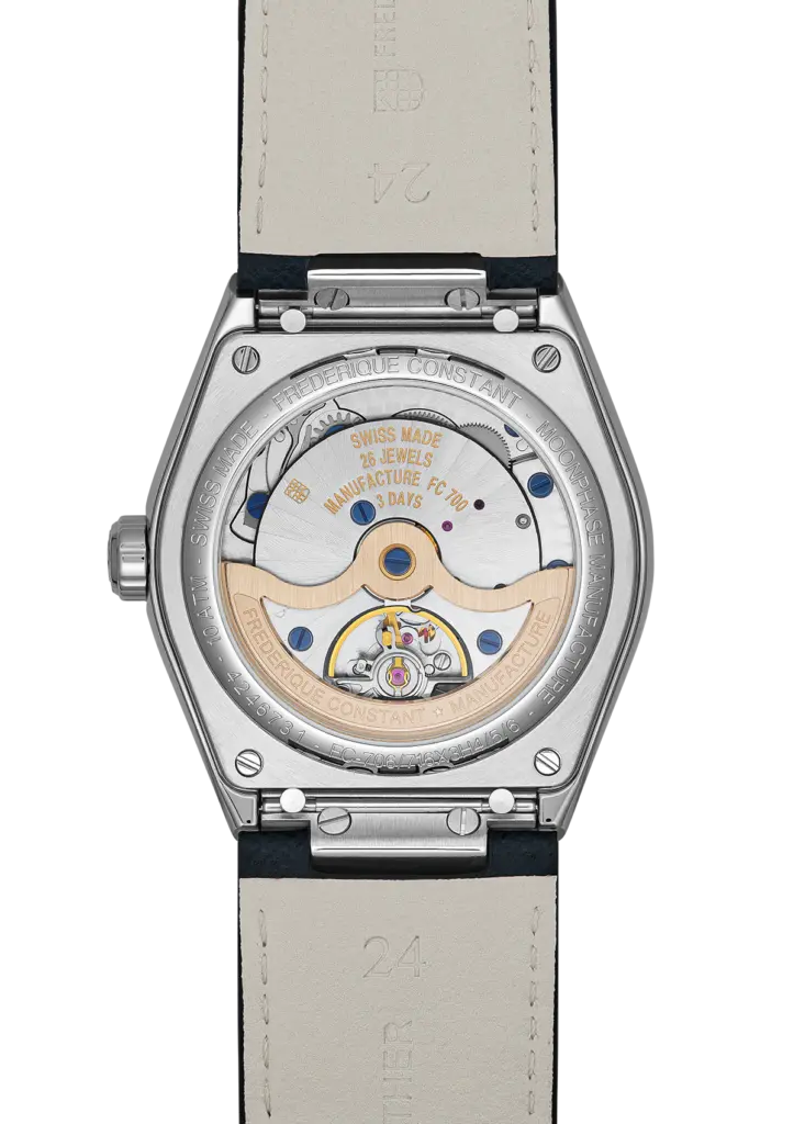 Frederique Constant loge la lune dans un boîtier sport-chic 65 FC 716BL3NH6 Back Web