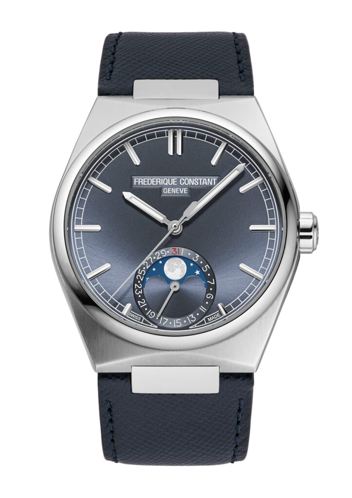 Frederique Constant loge la lune dans un boîtier sport-chic 78 FC 716BL3NH6 Front Web