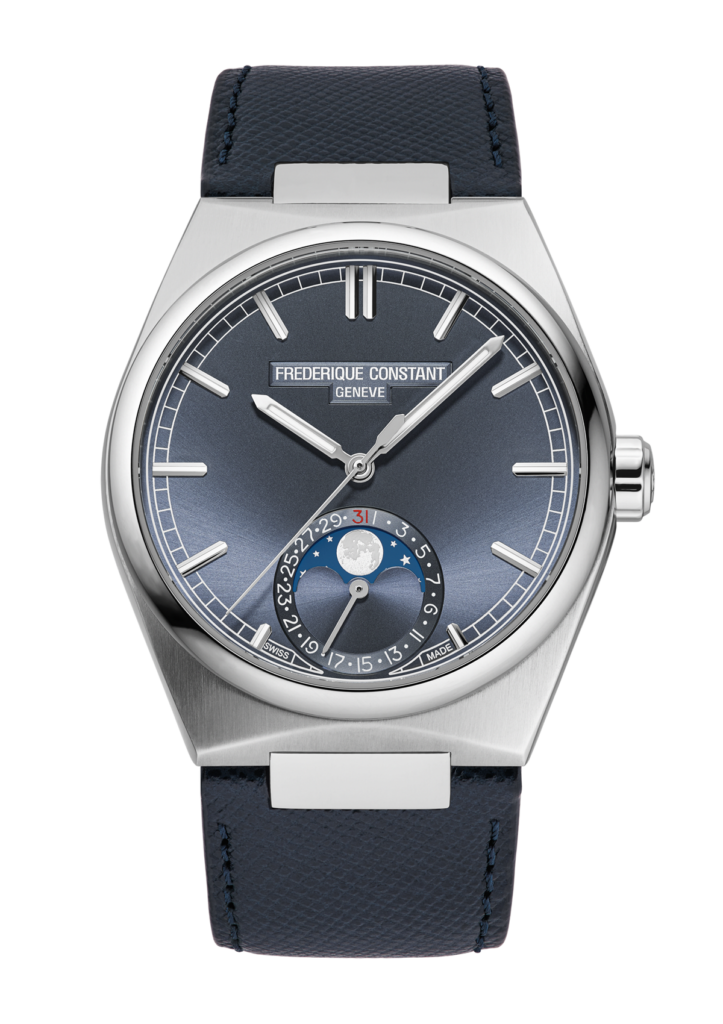 Frederique Constant loge la lune dans un boîtier sport-chic 79 FC 716BL3NH6 Front Web