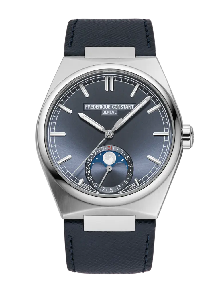 Frederique Constant loge la lune dans un boîtier sport-chic 80 FC 716BL3NH6 Front Web