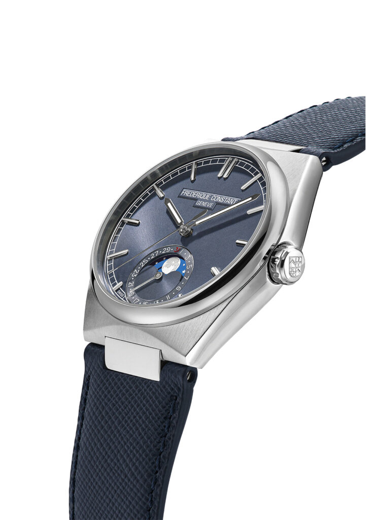 Frederique Constant loge la lune dans un boîtier sport-chic 63 FC 716BL3NH6 Side Web