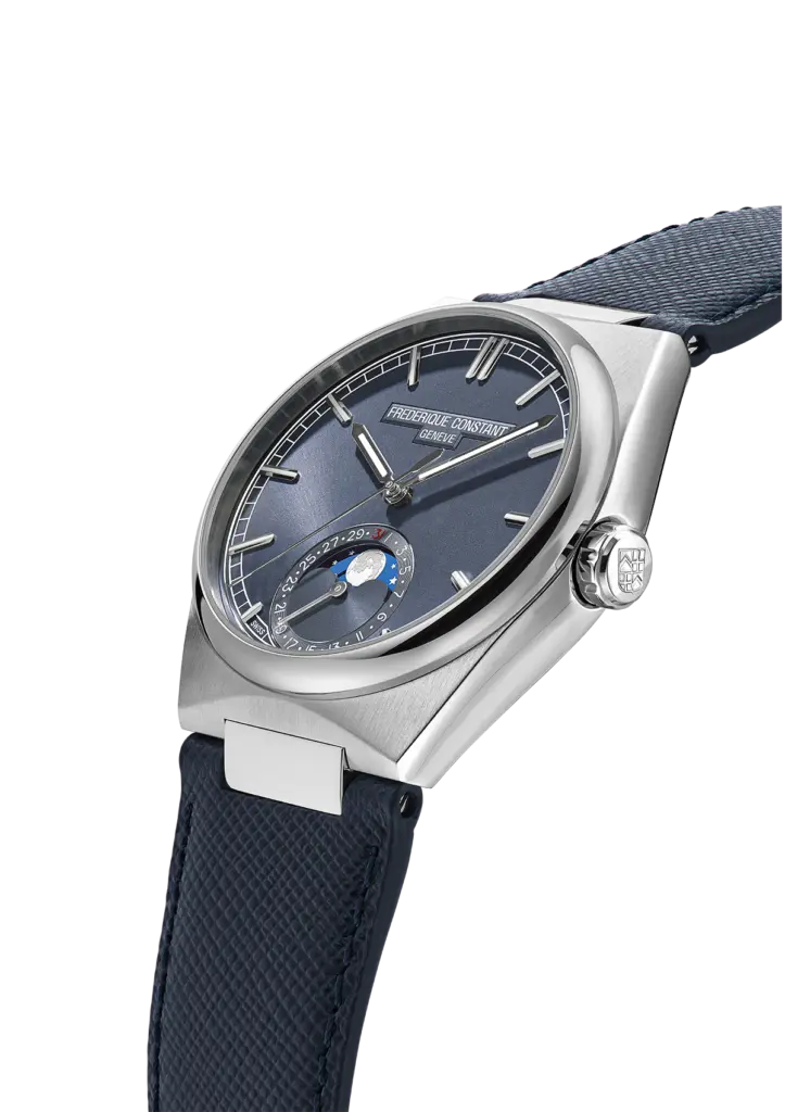Frederique Constant loge la lune dans un boîtier sport-chic 66 FC 716BL3NH6 Side Web