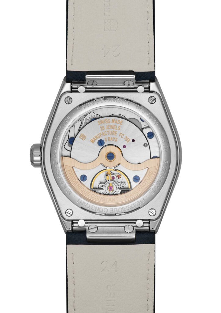 Frederique Constant loge la lune dans un boîtier sport-chic 61 FC 716RG3NH6 Back Web