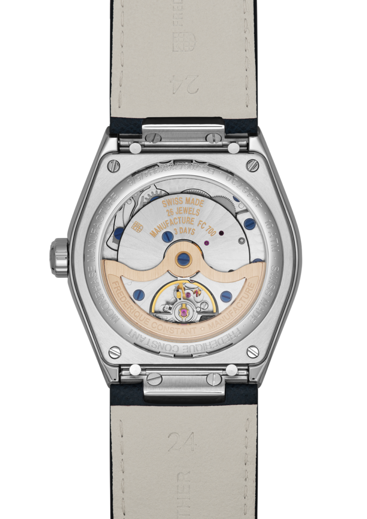 Frederique Constant loge la lune dans un boîtier sport-chic 62 FC 716RG3NH6 Back Web