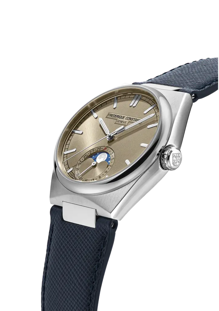Frederique Constant loge la lune dans un boîtier sport-chic 54 FC 716RG3NH6 Side Web