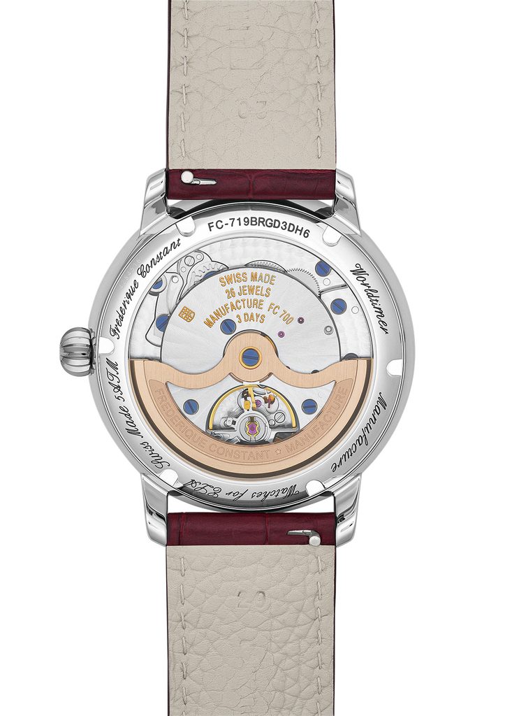 Frederique Constant met sa Worldtimer manufacture au service d'une vente caritative 27 FC 719BRGD3DH6 Back Web