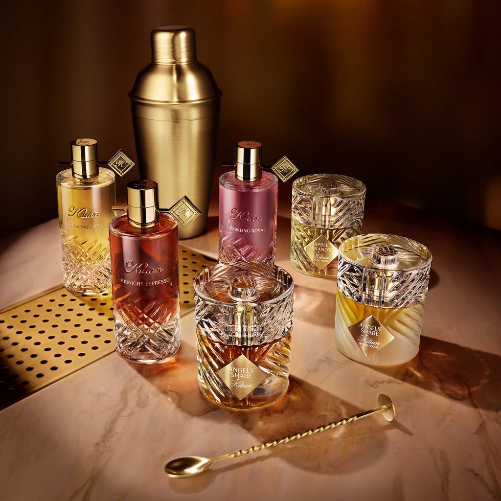 Kilian Paris transforme le cocktail en architecture olfactive 34 FY27 COCKTAILS COLLECTION KEY VISUAL GLOBAL ME 75ML SR 75ML PP 75ML AS 50ML ASOTR 50ML ABOTR 50ML 2000x2000 1