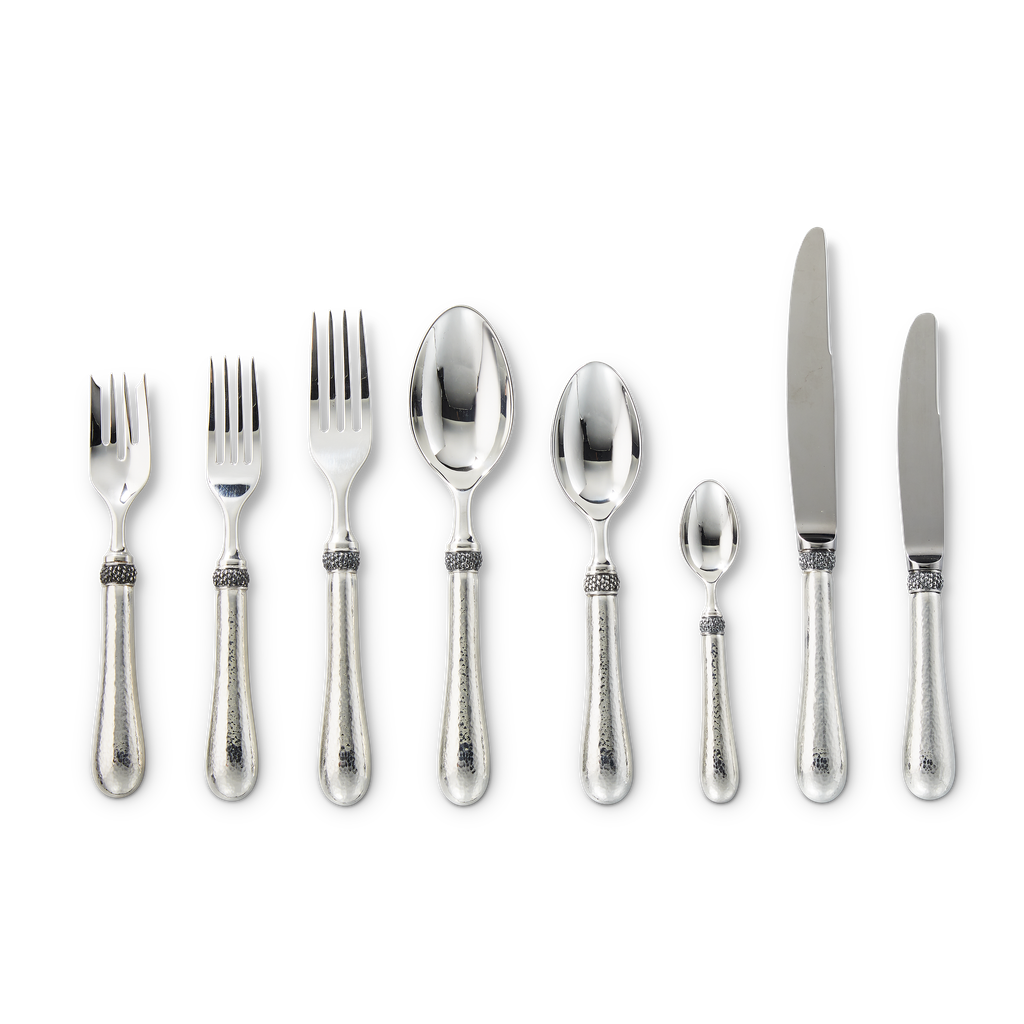 Chez Buccellati, les microsphères d'argent passent du caviar au couvert 30 Flatware Caviar Collection