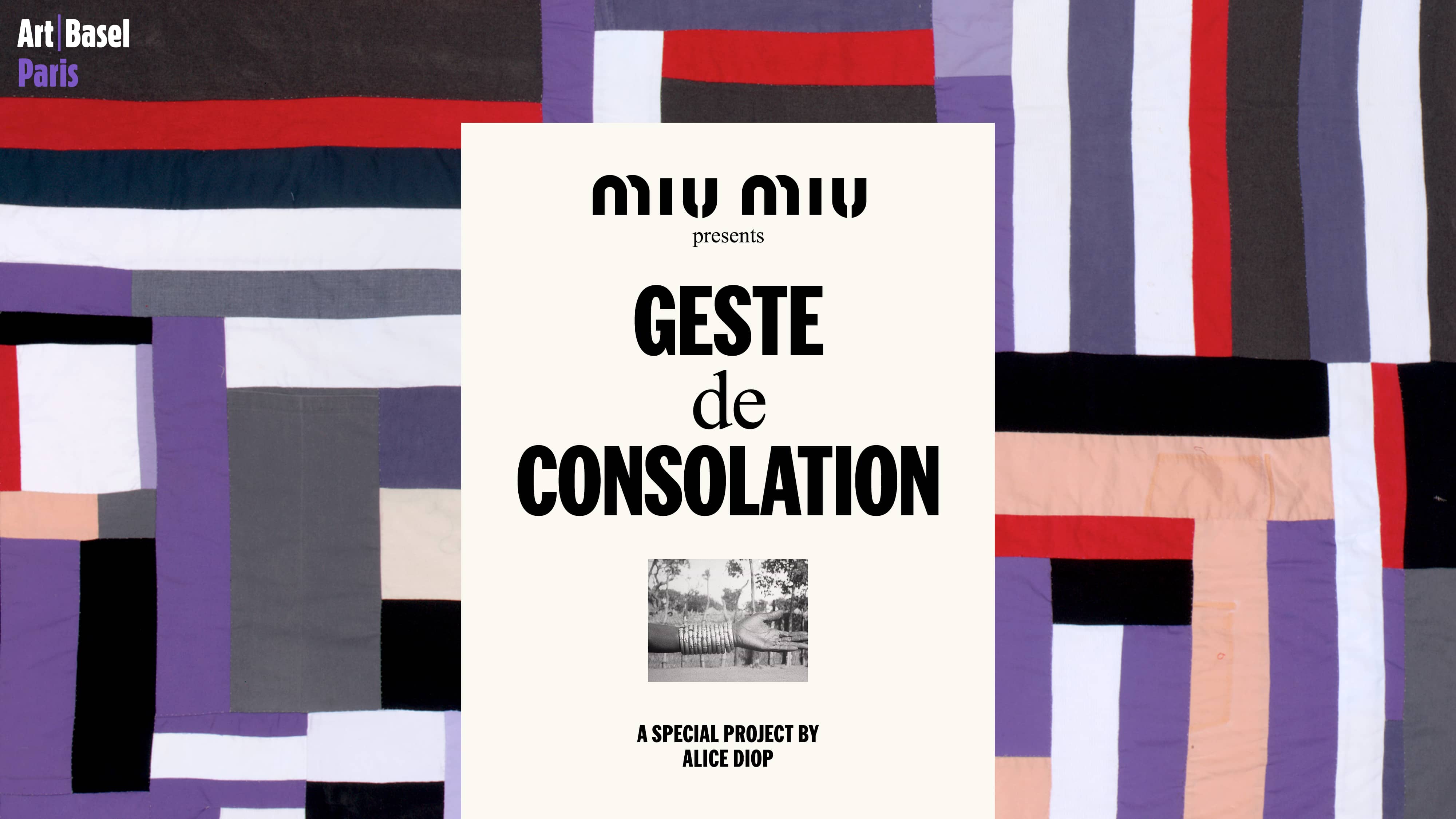 Miu Miu confie Art Basel Paris à la cinéaste Alice Diop 28 Miu Miu Art Basel Geste de