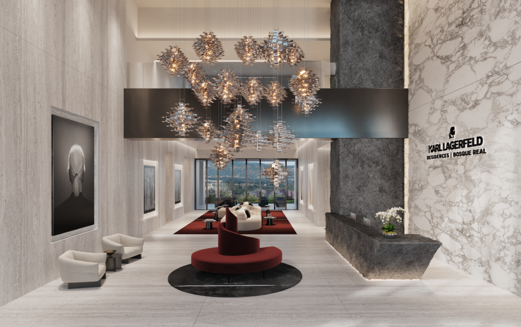 Karl Lagerfeld Residences à Mexico : qui signe quoi dans une tour de marque 26 2.KL RESIDENCES MEXICO Lobby@KARL LAGERFELD