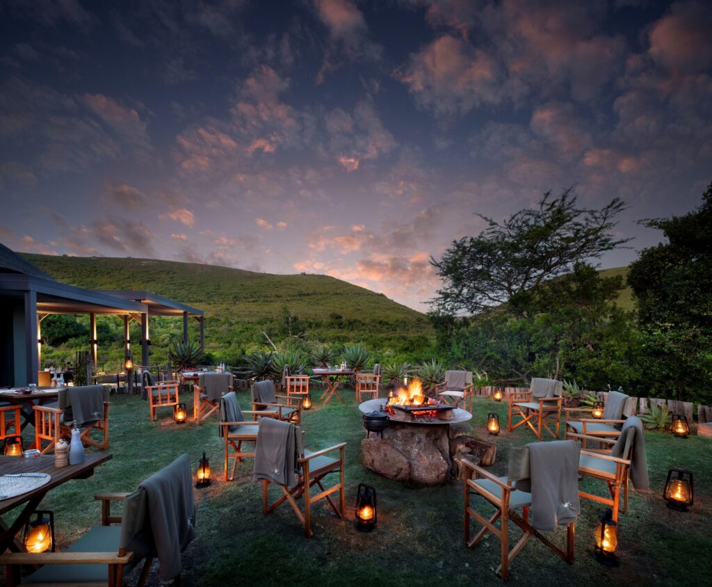 Le Cap, puis Shamwari : l'itinéraire City & Safari de Kerzner 80 Lodge Bayethe Boma Firepit
