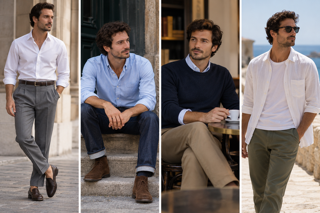 Lookbook masculin aux tons urbains et cotiers