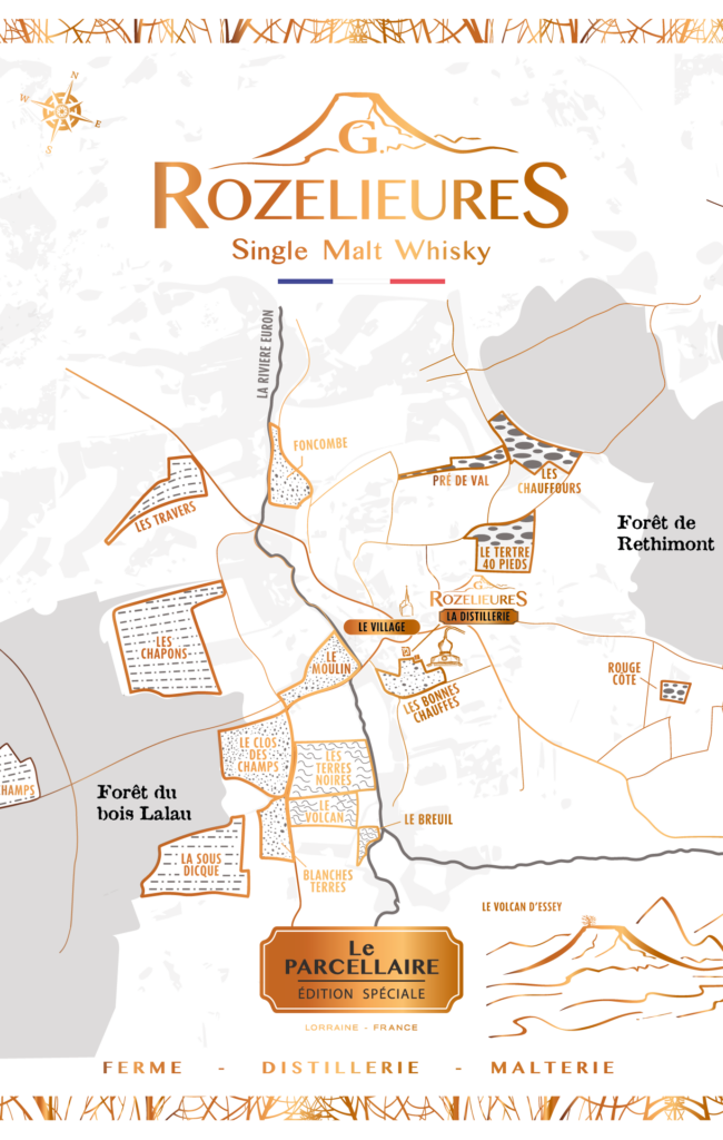 À Rozelieures, un whisky se distille aussi dans les sols volcaniques de Lorraine 94 ROZELIEURES ParcellaireCartePrincipale